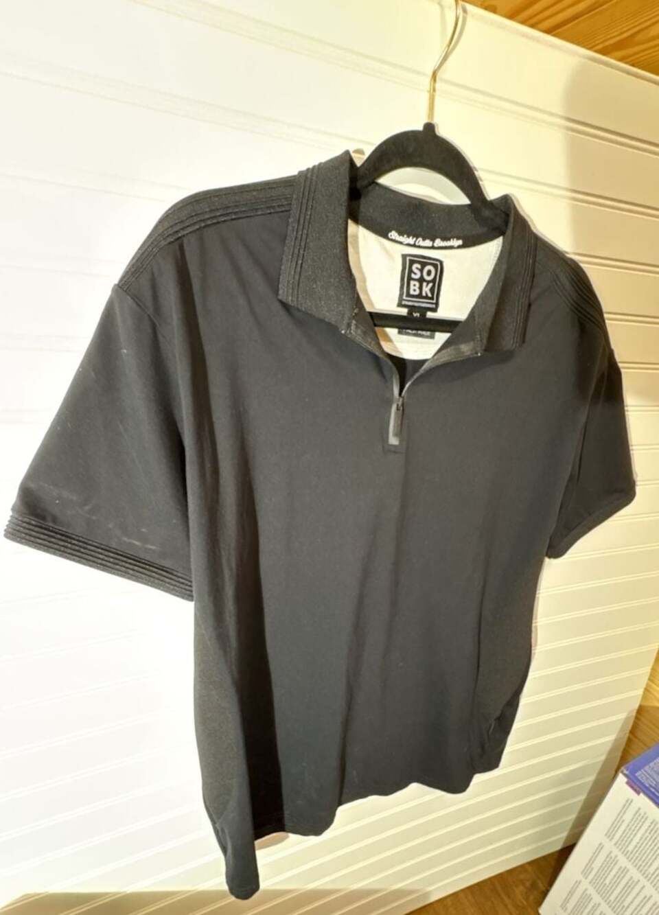 SOBK Straight Outta Brooklyn Quarter Zip Ribbed Polo Shirt